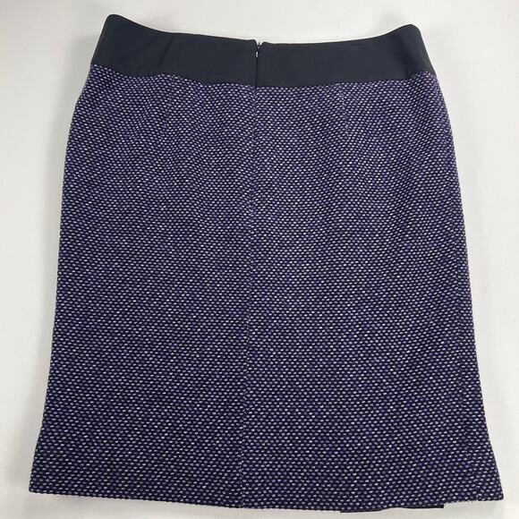 Per Se by Carlisle Wool Blend Zip Front Purple Black Tweed Skirt Size 16 - Picture 12 of 12